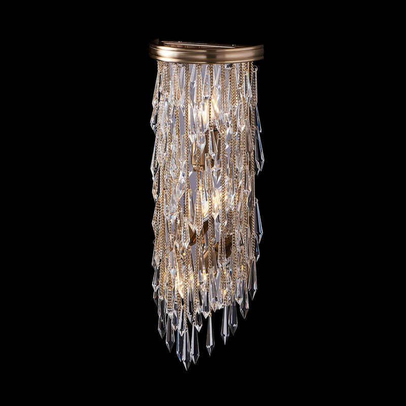 Frangia 3-Light Wall Sconce in Brushed Champagne Gold