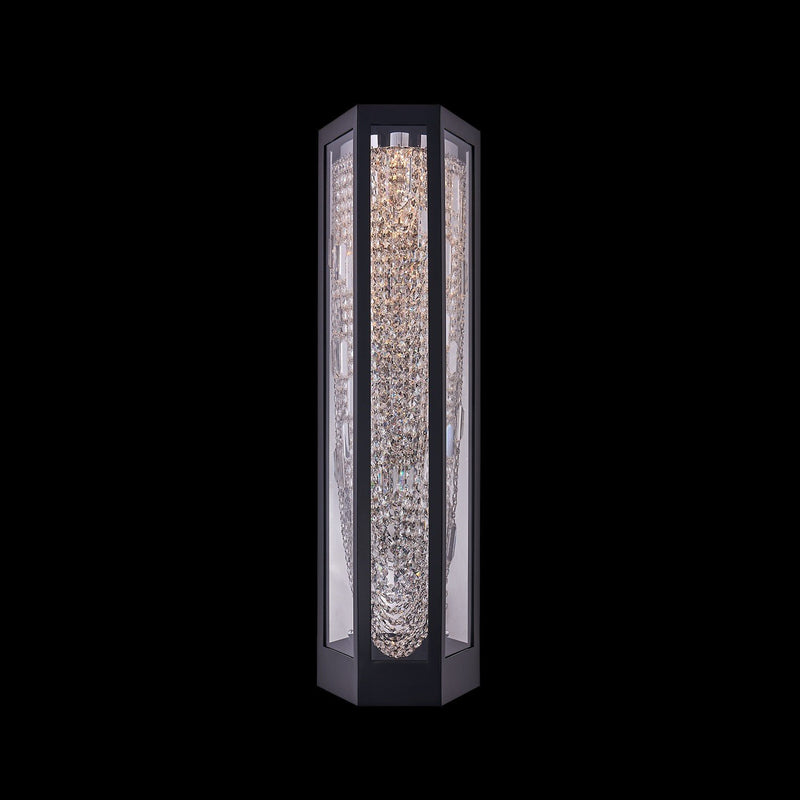 Strati Esterno LED Outdoor Wall Sconce in Matte Black Fluorocarbon