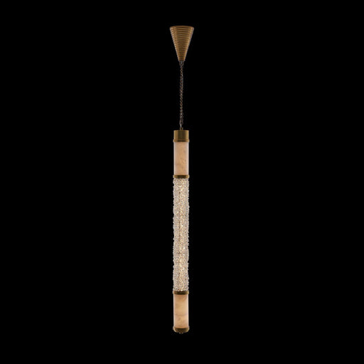 Tubo LED Mini Pendant in True Brass