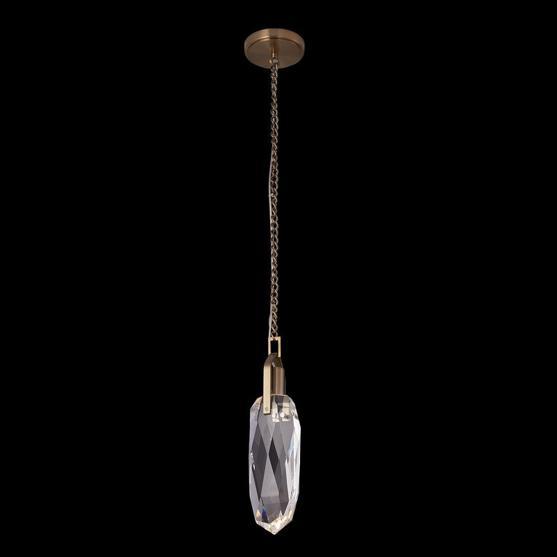 Diamante LED Mini Pendant in Winter Brass
