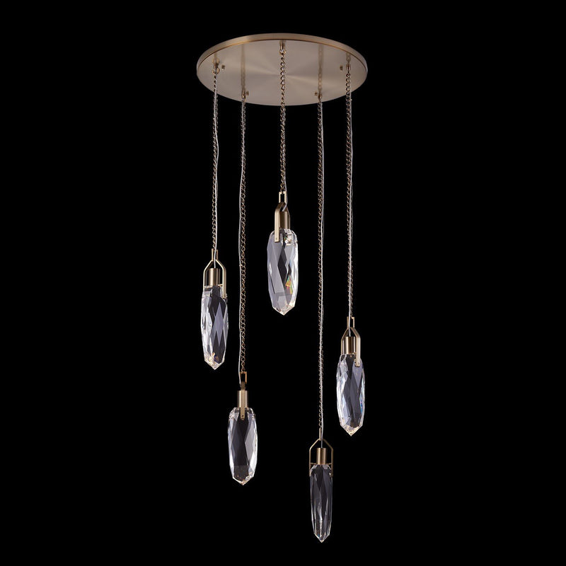 Diamante 23" LED Pendant in Winter Brass