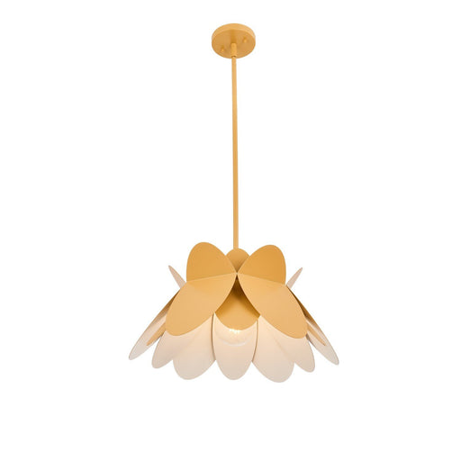 Flor 18" Pendant in White and Yellow