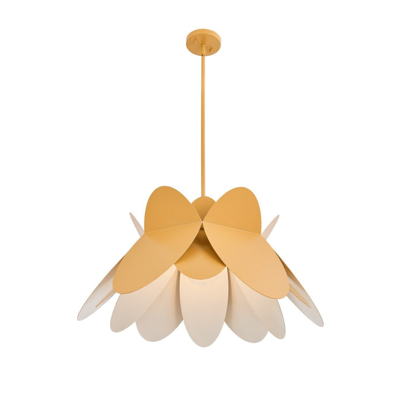 Flor 26" Pendant in White and Yellow