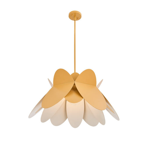 Flor 26" Pendant in White and Yellow