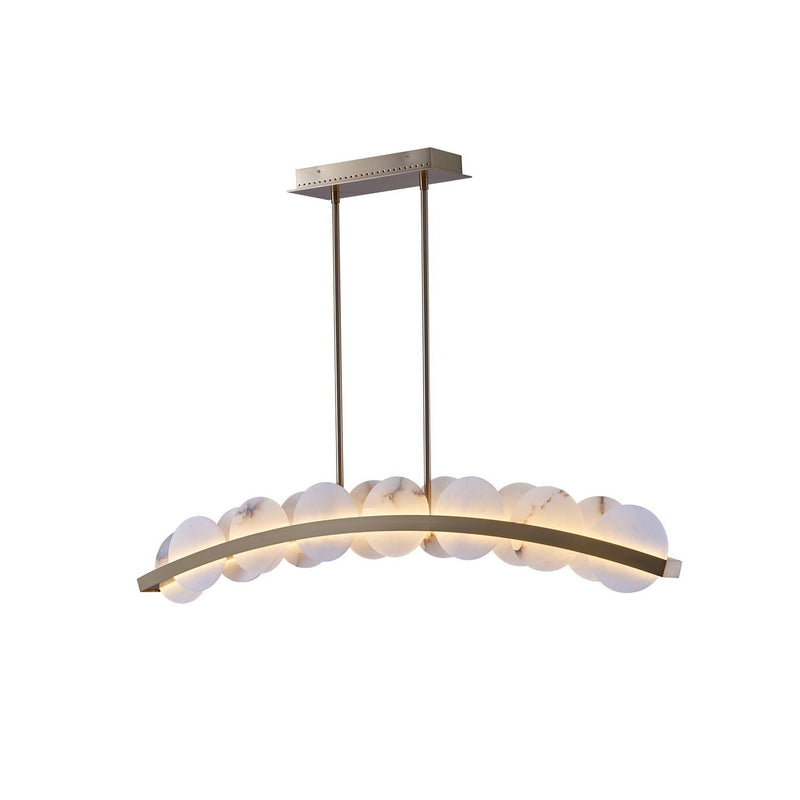 Meridian 47.5" Linear Pendant in Winter Brass