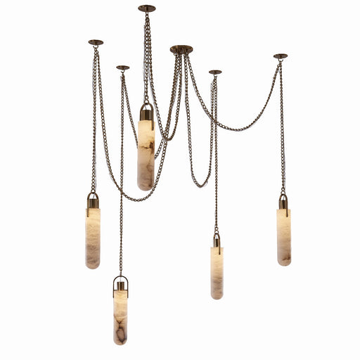 Flint 20-Watt LED Pendant in Winter Brass
