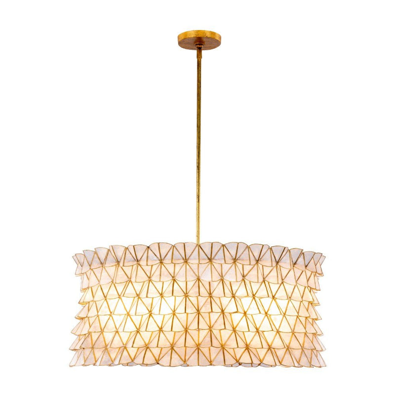 Flair 6-Light Chandelier in Oxidized Gold Leaf