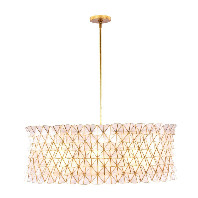 Flair 8-Light Chandelier in Oxidized Gold Leaf