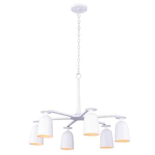 Gabardine 6-Light Chandelier in Matte White