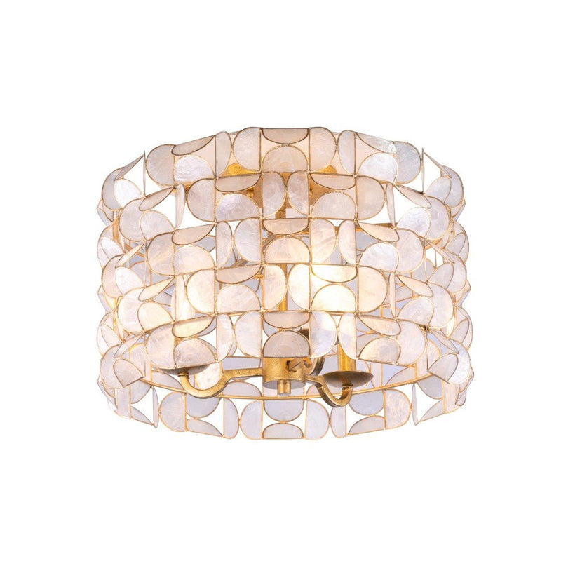 Crescent Flush Mount in Oxidized Gold Leaf