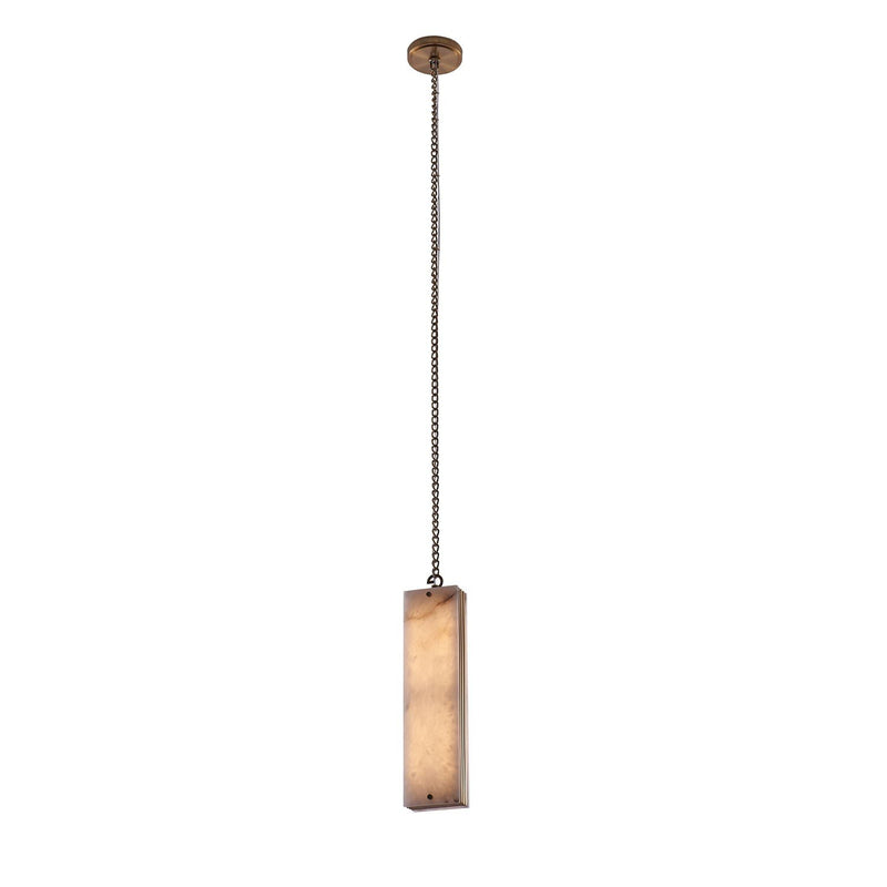 Vertical LED Pendant in Winter Brass
