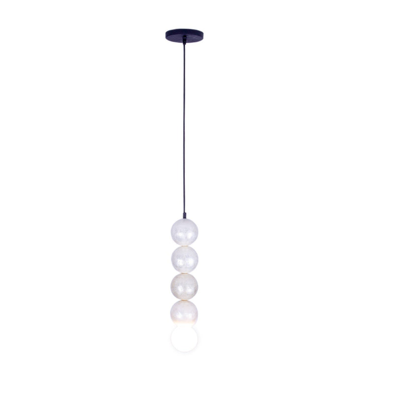 Pearls Mid-Length Mini Pendant in Matte Black