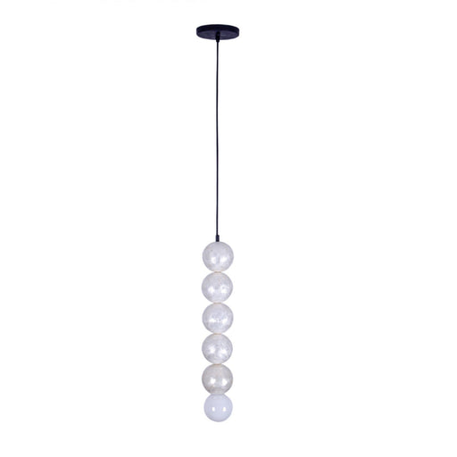 Pearls Tall Mini Pendant in Matte Black