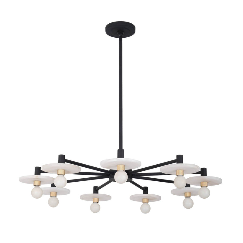 Discus 9-Light Chandelier in Matte Black