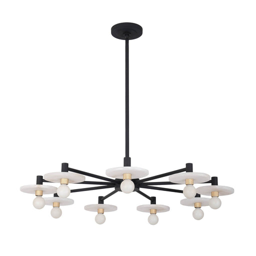 Discus 9-Light Chandelier in Matte Black