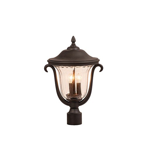 Santa Barbara 3-Light Outdoor Post Light in Textured Matte Black