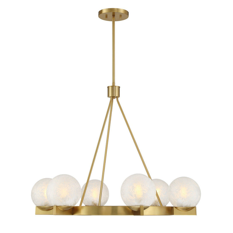 Darien 6-Light Chandelier in Warm Brass