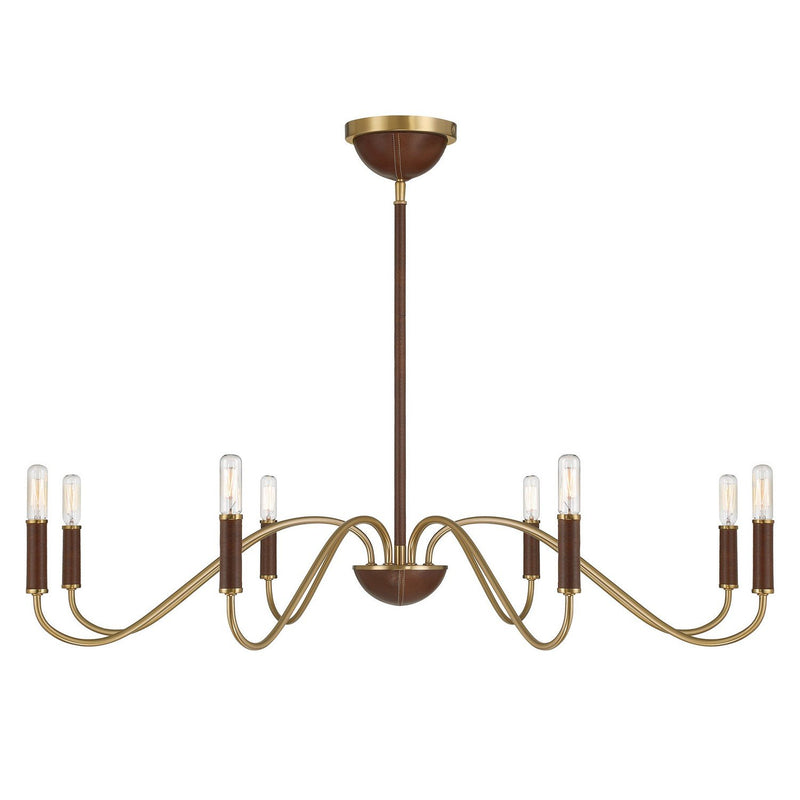 Abeline 8-Light Chandelier in Warm Brass