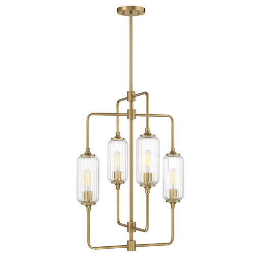 Holton 20" 4-Light Chandelier in Warm Brass