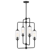 Holton 20" 4-Light Chandelier in Matte Black
