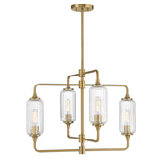 Holton 26" 4-Light Chandelier in Warm Brass
