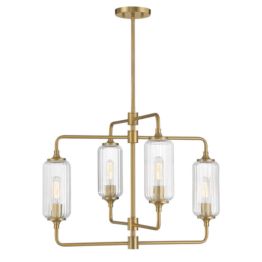 Holton 26" 4-Light Chandelier in Warm Brass