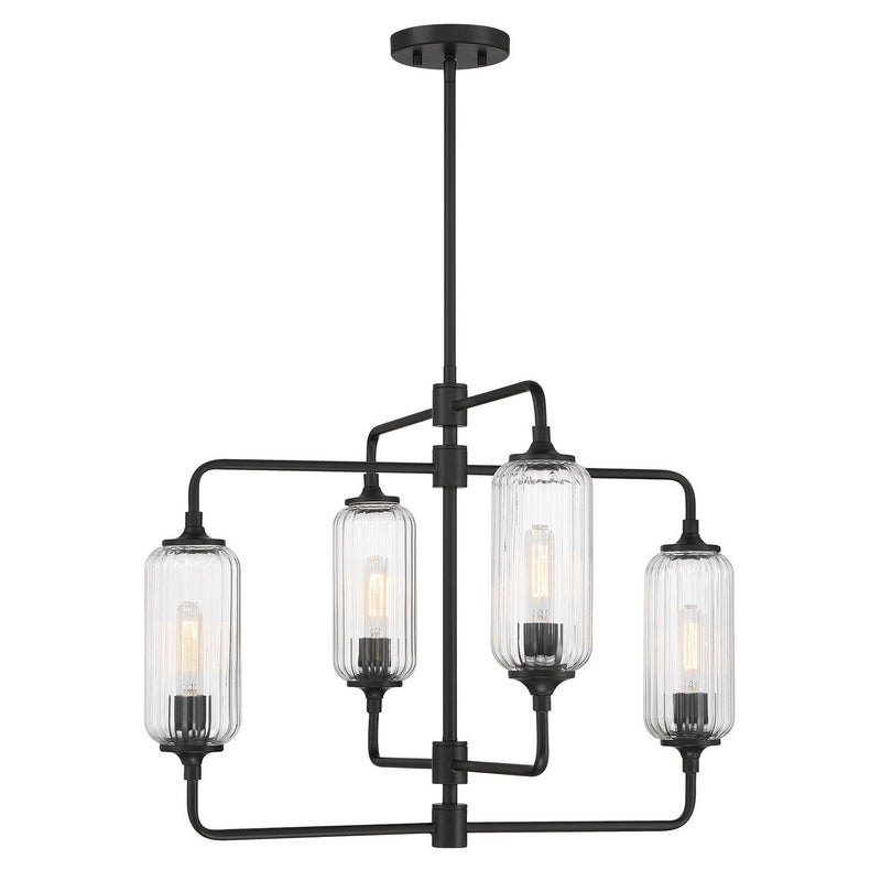 Holton 26" 4-Light Chandelier in Matte Black