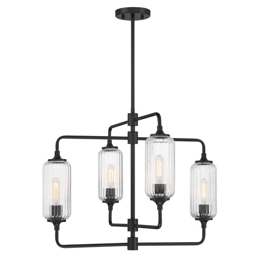 Holton 26" 4-Light Chandelier in Matte Black