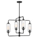 Holton 4-Light Chandelier in Matte Black - Lamps Expo