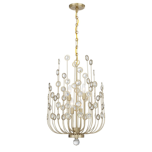 Irina 4-Light Cage Pendant in Noble Brass