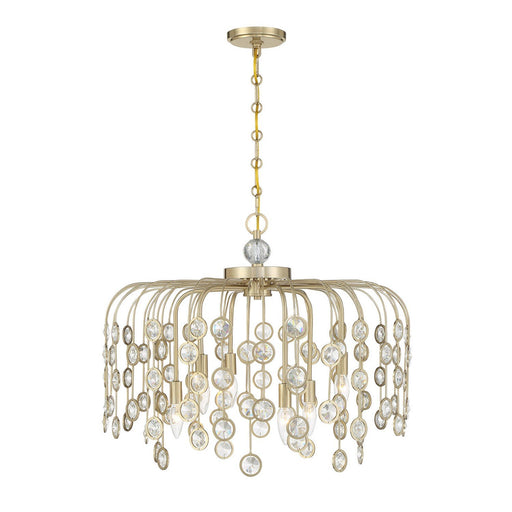 Irina 6-Light Cage Pendant in Noble Brass