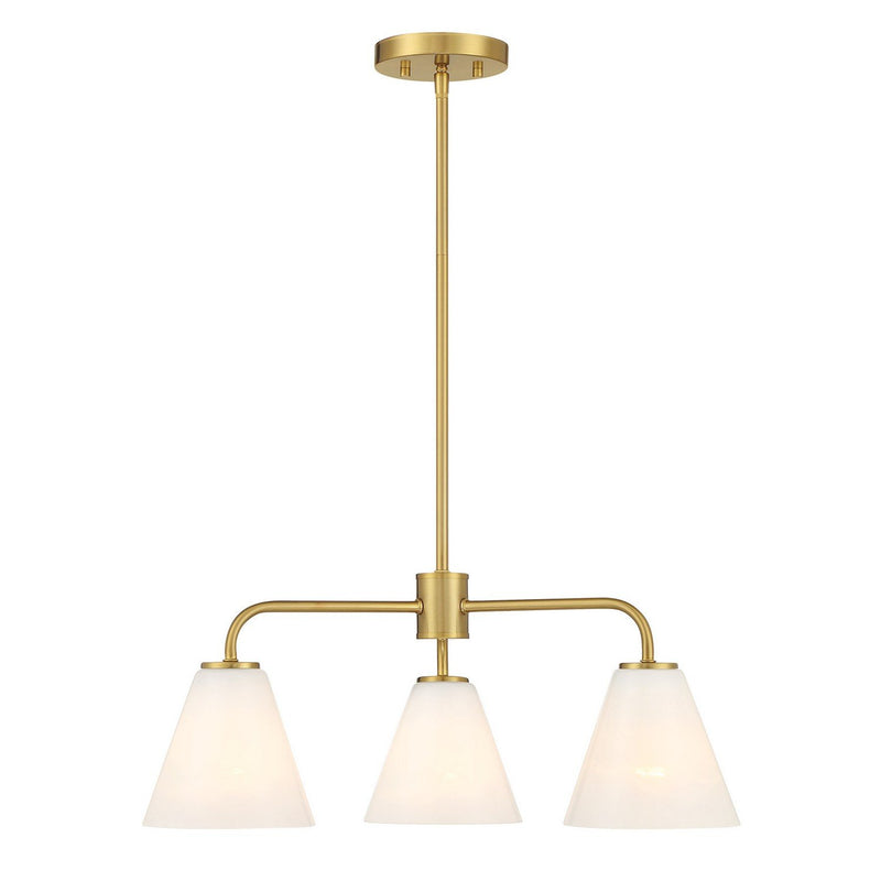 Blair 3-Light Chandelier in Warm Brass