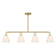 Blair 4-Light Linear Chandelier in Warm Brass