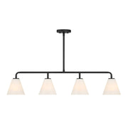 Blair 4-Light Linear Chandelier in Matte Black