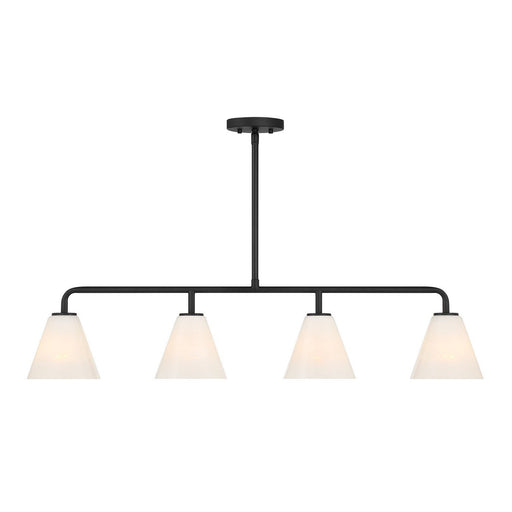 Blair 4-Light Linear Chandelier in Matte Black