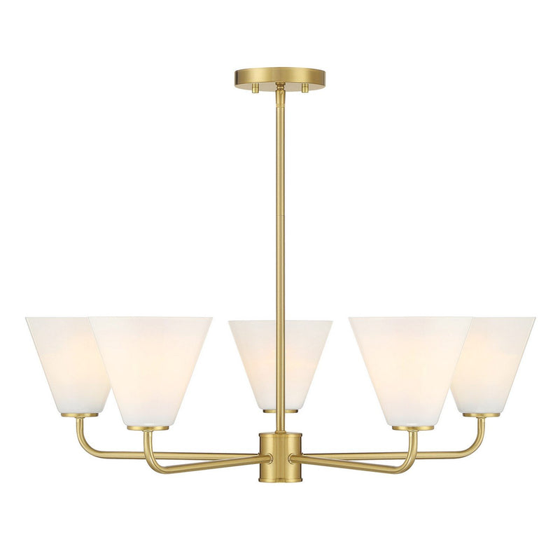 Blair 5-Light Chandelier in Warm Brass