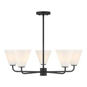 Blair 5-Light Chandelier in Matte Black