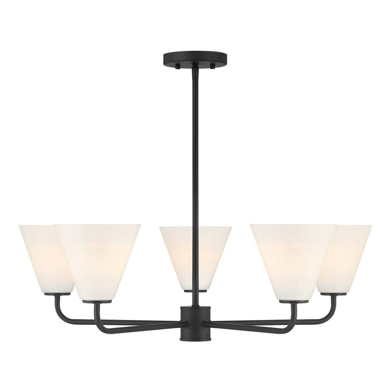 Blair 5-Light Chandelier in Matte Black