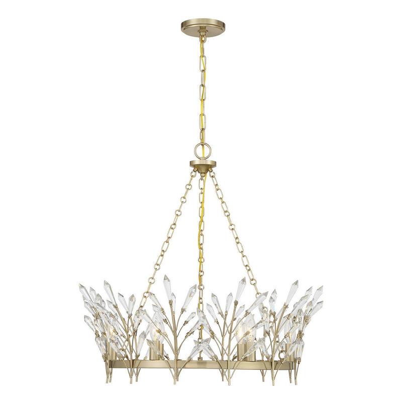 Orianna 6-Light Chandelier in Noble Brass