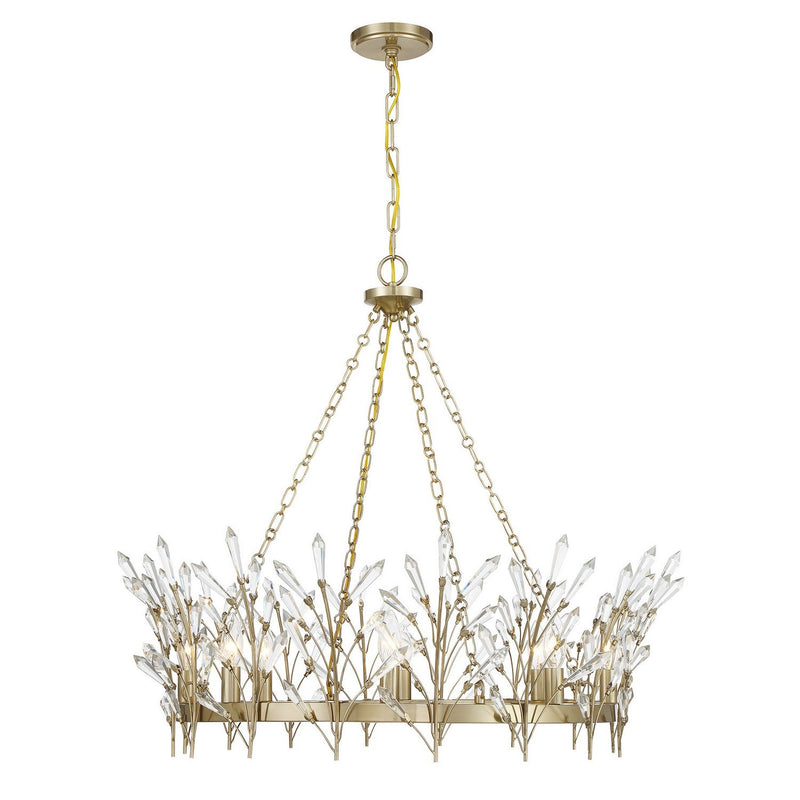 Orianna 8-Light Chandelier in Noble Brass