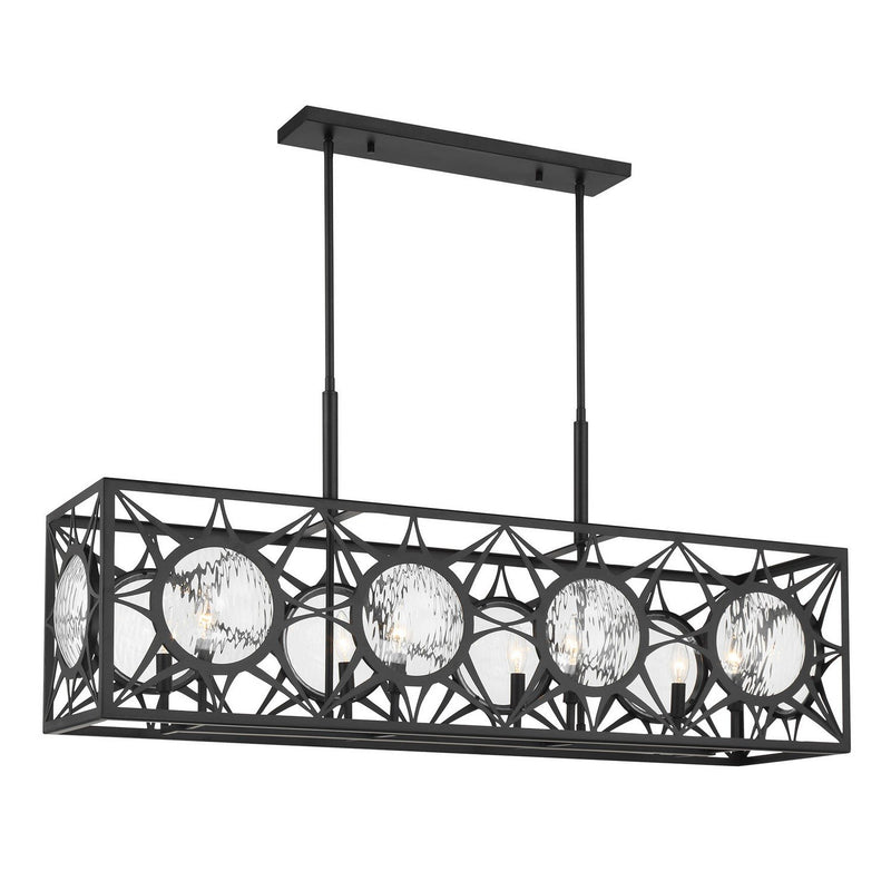 Balfour 8-Light Linear Pendant in Matte Black