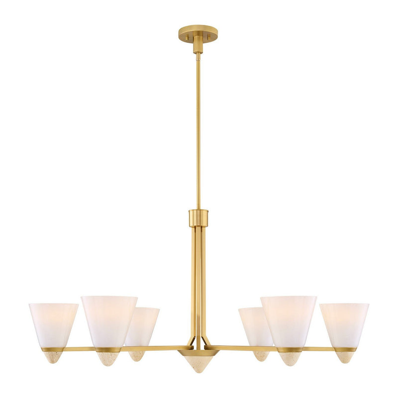 Kohlman 6-Light Chandelier in Warm Brass