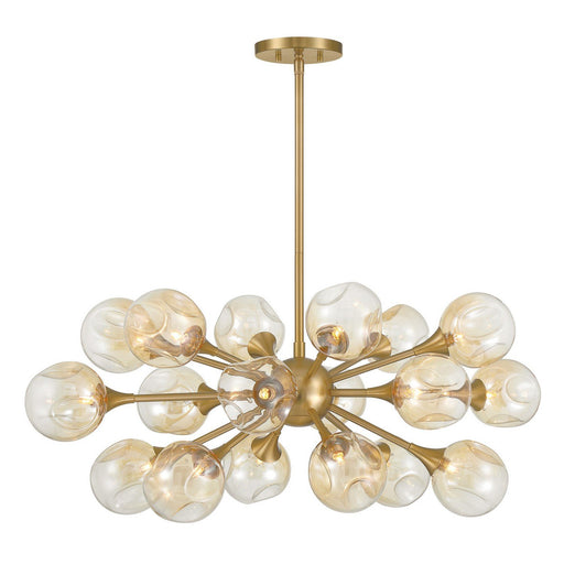 Matisse 18-Light Chandelier in Warm Brass