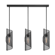 Hillbourne 3-Light Linear Pendant in Matte Black
