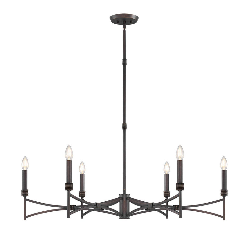 Gardner 40" 6-Light Chandelier in Champagne Mist