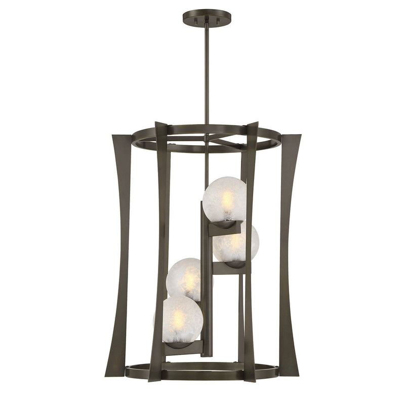 Darien 4-Light Cage Pendant in Mediterranean Bronze