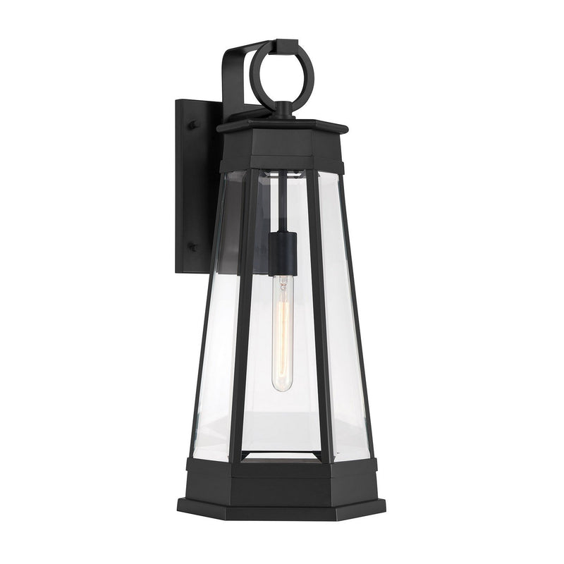 Payne Large Outdoor Wall Lantern in Matte Black