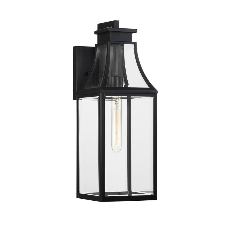 Emery Large Outdoor Wall Lantern in Matte Black