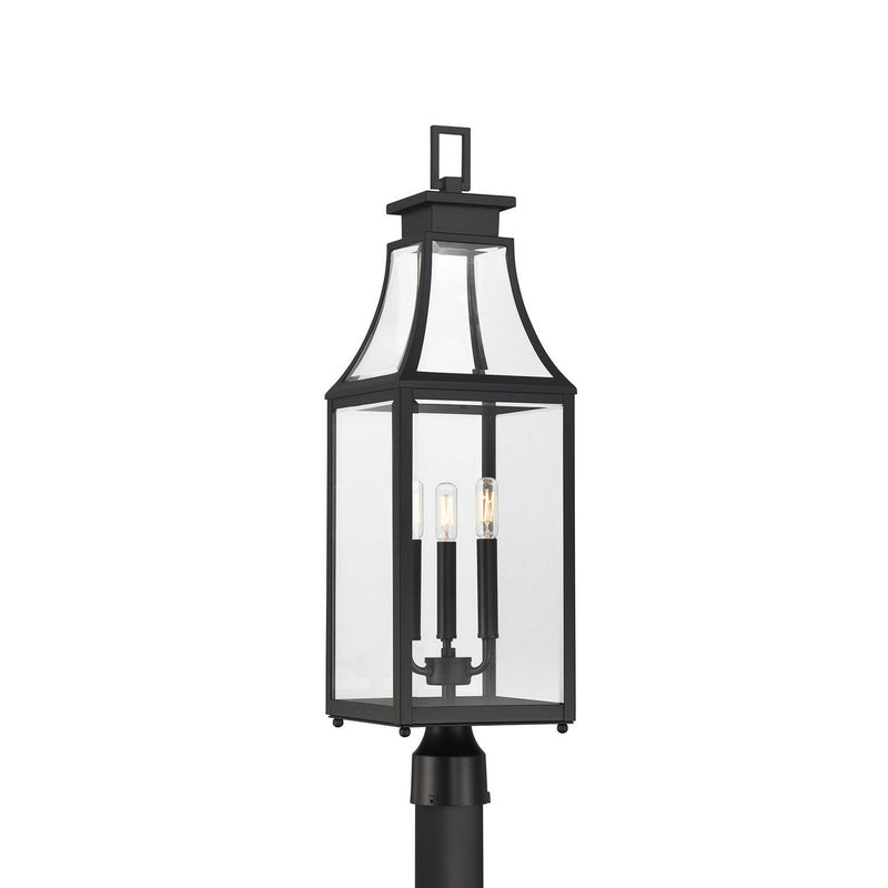 Emery 3-Light Outdoor Post Light in Matte Black