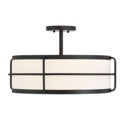 Chauncey 4-Light Semi-Flush Mount in Matte Black